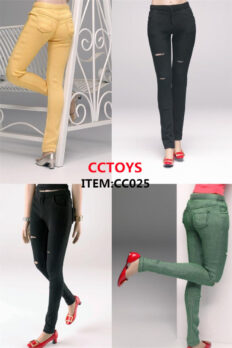 1/6 Scale CCTOYS Pants - Casual Slim-Fit Distressed Jeans Model
