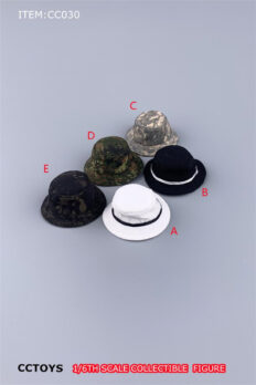 1/6 Scale Color-Blocking Bucket Hat Trendy Doll Hat Accessory
