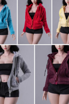 1/6 Scale CTC-006 Zip-Up Hoodie – 12-Inch Clothing Compatible with TBL