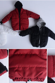 1/6 Scale Double-Zip Faux Two-Piece Hooded Cotton Jacket for 12" Action Figure