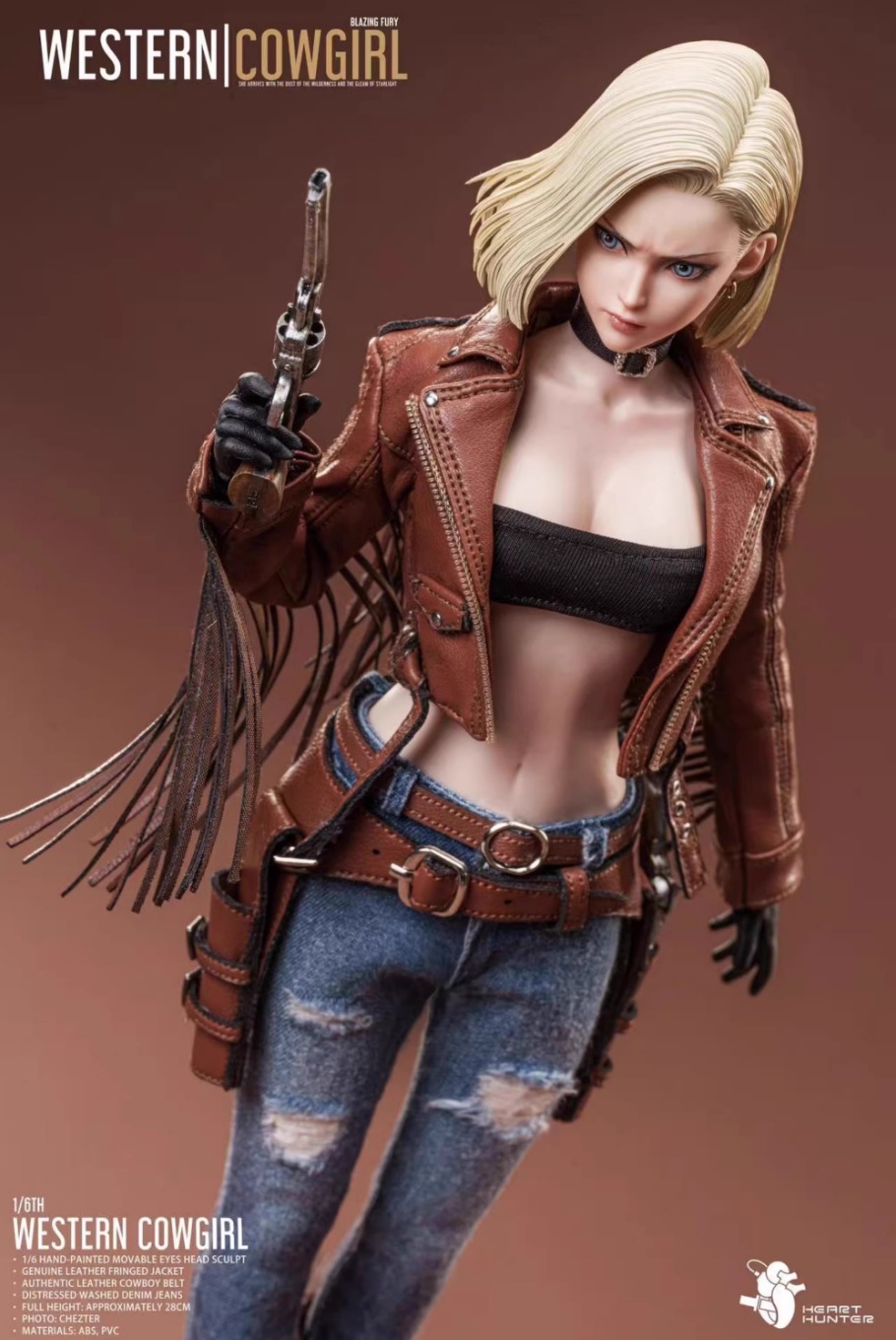 1/6 Scale HEART HUNTER Android 18 Dragon Ball Western Cowgirl Figure (Standard Edition)