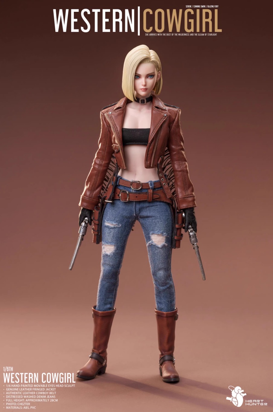 1/6 Scale HEART HUNTER Android 18 Dragon Ball Western Cowgirl Figure (Standard Edition) - Image 4