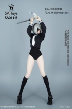 1/6 Scale JK Swimsuit Uniform Outfit Set for Female Action Figure