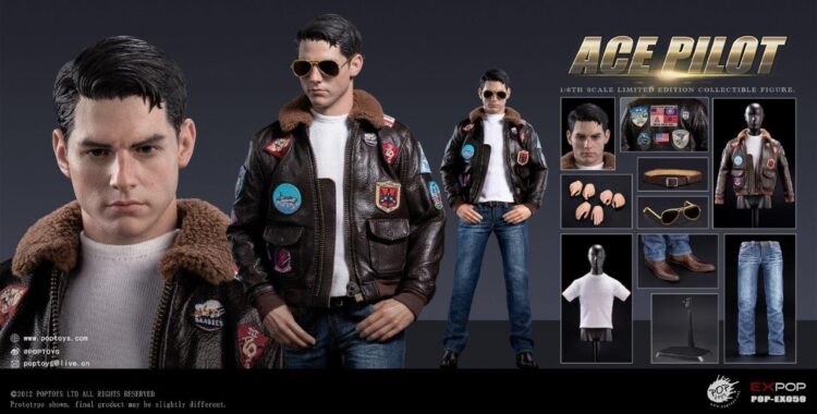 1/6 Scale POP Toys EX059 ACE Pilot Jacket Version Collectibles Figure - Image 10