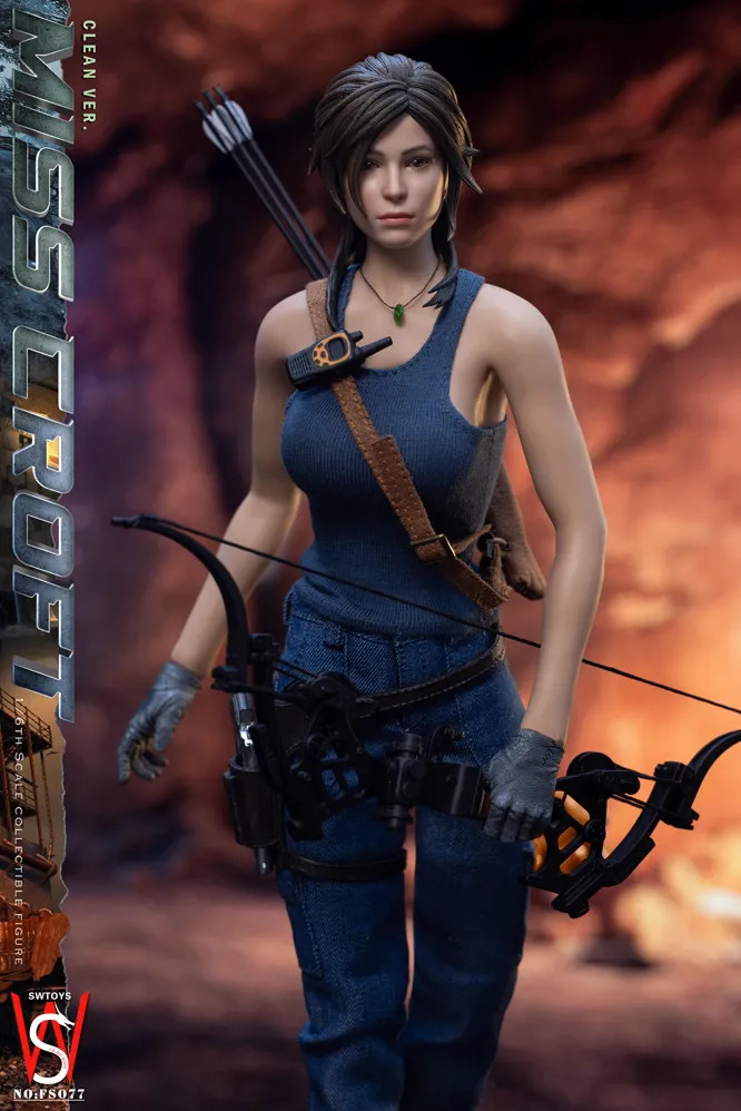 1/6 Scale SWTOYS FS077 Miss Croft Action Figure Clean Version - Image 5