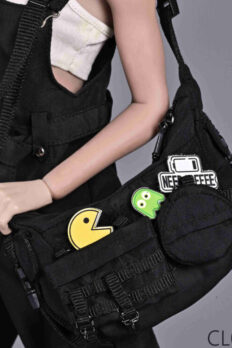 1/6 Scale Tactical-Style Crossbody & Shoulder Bag with Morale Patch and Velcro