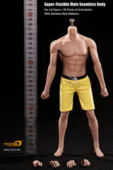 1/6 Scale TBleague M32 Super-Flexible Asian Male Seamless Body with Stainless Steel Skeleton