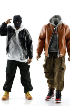 1/6 Scale Trendy Casual Leather Jacket Model, Soft High-Quality PU Material