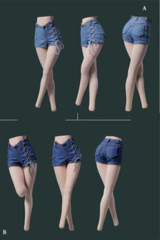 1/6 Scale VS Toys 100 Outfit Fashion Denim Shorts