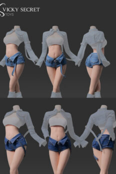 1/6 Scale VS Toys 107 Outfit Fashion Denim Skirt for 12" female action figure