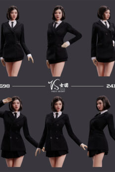 1/6 Scale VSTOYS 24XG98 Girl Group Outfit Blazer & Short Skirt Set – Suitable for Seamless Female Figure Body