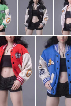 1/6 Scale Baseball Jacket – Trendy 12-Inch Cardigan Style, Compatible with TBL