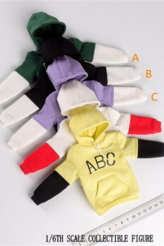 CCTOYS 1/6 Letter-Print Patchwork Fake Two-Piece Hoodie Sweatshirt