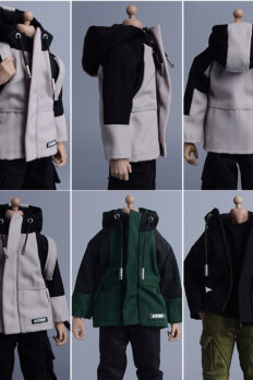 1/12 Scale Hooded Zip-Up Mountain Jacket for 6-Inch Action Figure Outfit