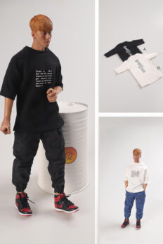 1/6 Scale CCTOYS Streetwear Korean-Style Top Loose-Fit Printed T-Shirt