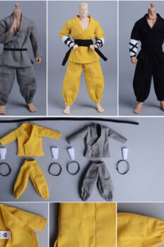 1/12 Scale Shaolin Martial Monk Combat Outfit for 6-Inch Romankey Action Figures
