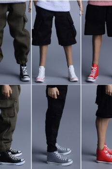 1/12 Scale Canvas Fashion Sneakers – CDG × ALLSTAR Style, Universal Fit for Action Figures