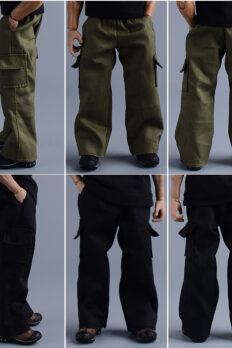 1/12 Scale Straight-Leg Utility Cargo Pants for 6-Inch Trendy Action Figures