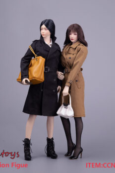 1/6 Scale Women’s Trench Coat Jacket, 2 Color Options (Female Action Figure Outfit)