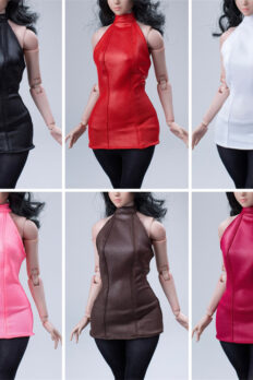 1/6 Scale High-Quality Backless Halter Dress + Stockings, Compatible with AT202 / AT203