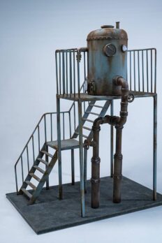 1/12 Scale MMM Toys Diorama of a Rusty Water Tank and Stairs