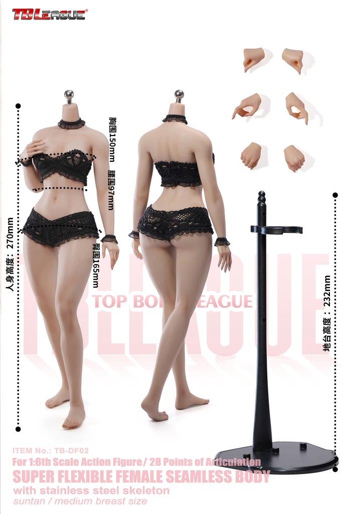 1/6 Scale TBLeague TB-DF02H Super-Flexible Seamless Slender Waist and Full Hips Bodies - Image 15