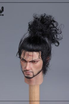1/6 Scale WTOYS Miyamoto Musashi Head Sculpture - Type A (Phase A With Movable Eyes And Hair Transplant)