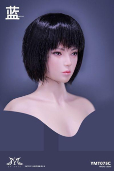 1/6 Scale YMTOYS YMT075 Cool Girl Blue Head Sculpt