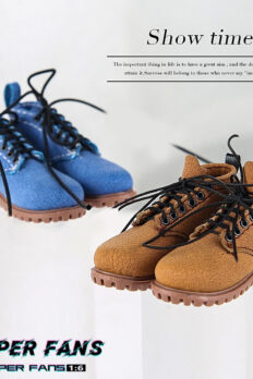 1/6 Scale British Style Men’s Industrial Shoes, Vintage Casual Martin Boots
