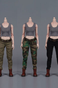 1/6 Scale Combat Tactical Cargo Pants & Vest for 12" female action figure